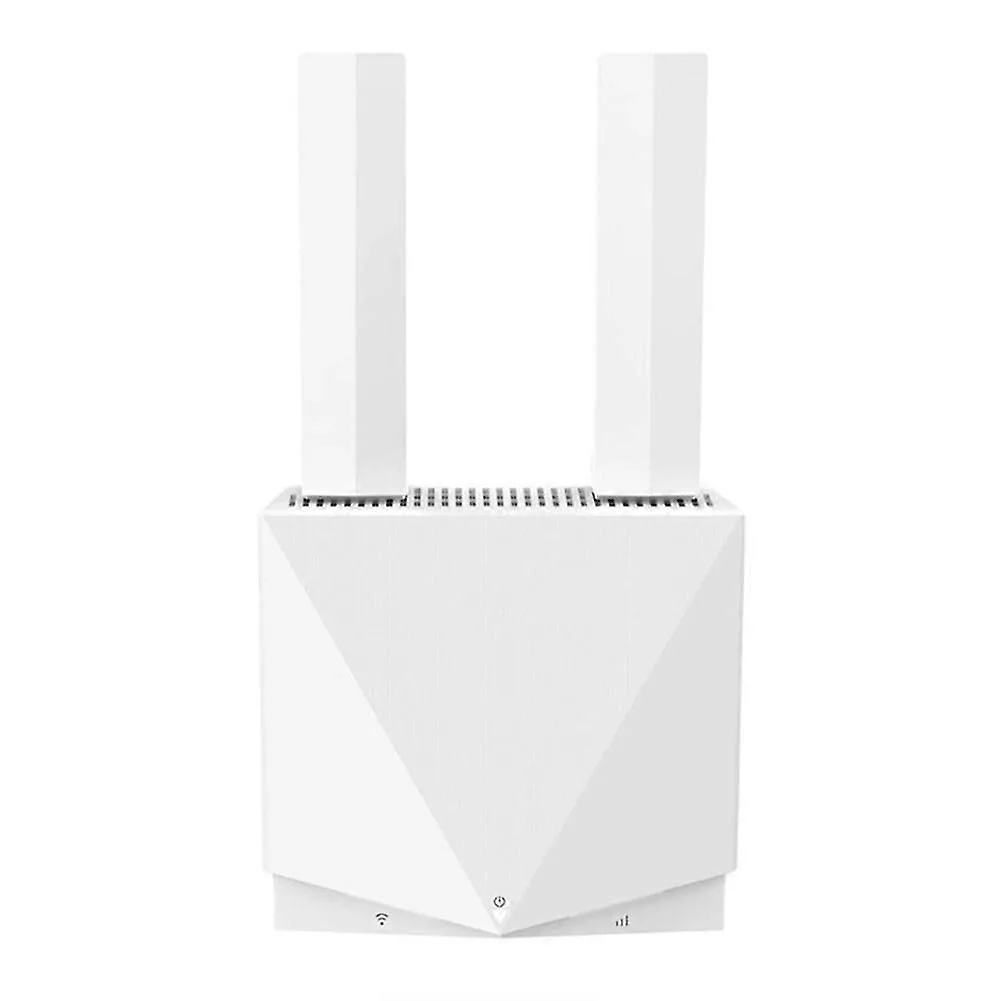 White 4G/5G WiFi router with two antennas